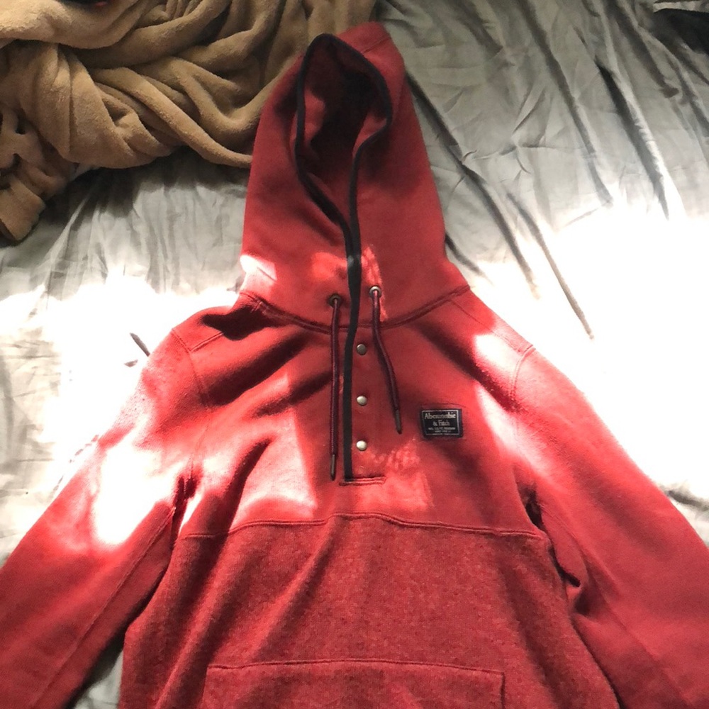 Small Abercrombie and Fitch half button hoodie